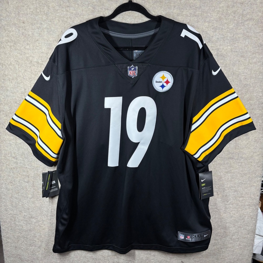 Nike Pittsburgh Steelers JuJu Smith-Schuster 19 Jersey Mens 3XL Black 850910-028
